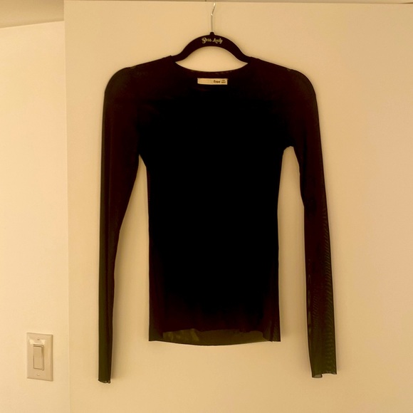 Wilfred xxs black sheer long sleeve top - Picture 2 of 3